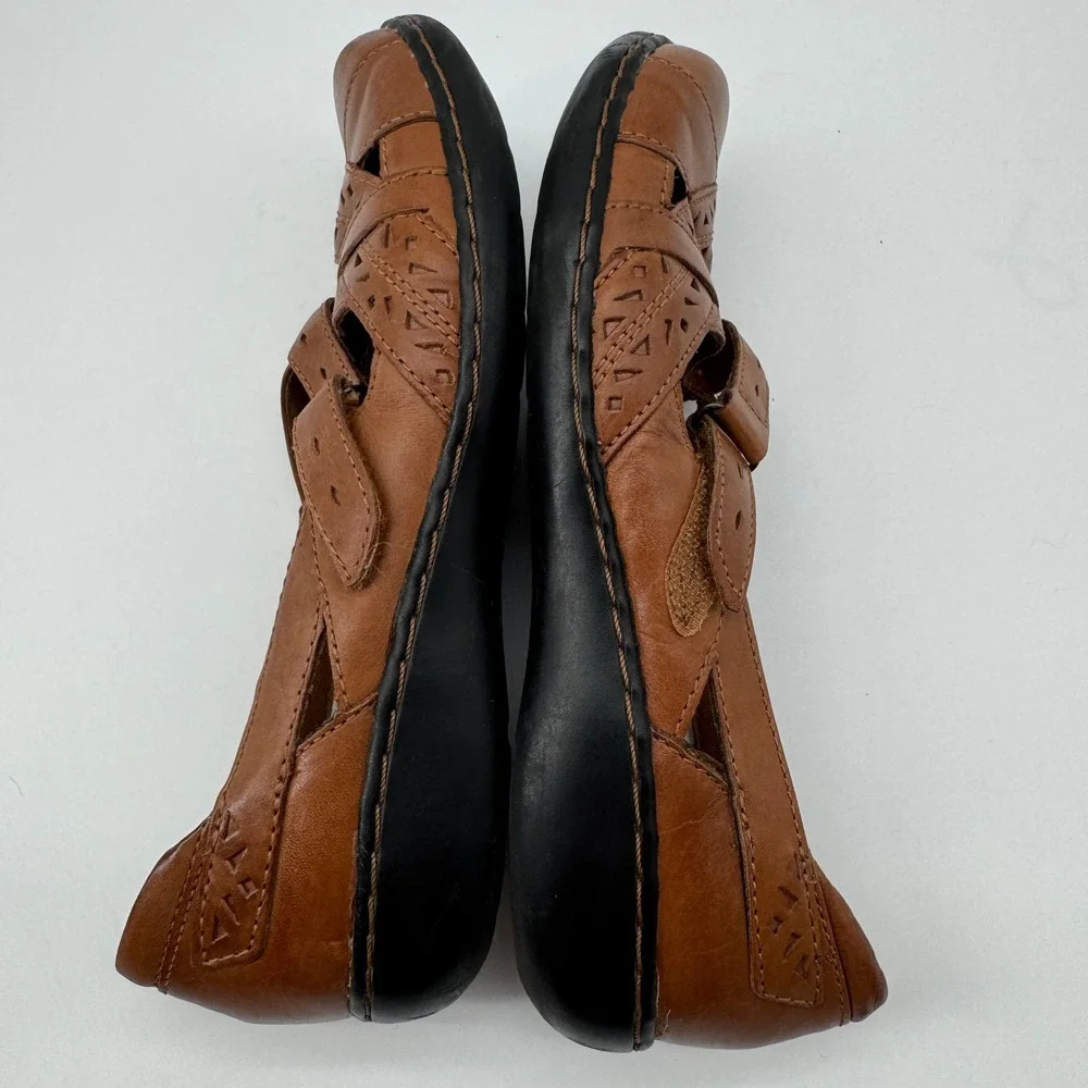 Clarks Bendables‎ Ashland River Flats Loafers 7.5M Leather Comfort Boho Granola
